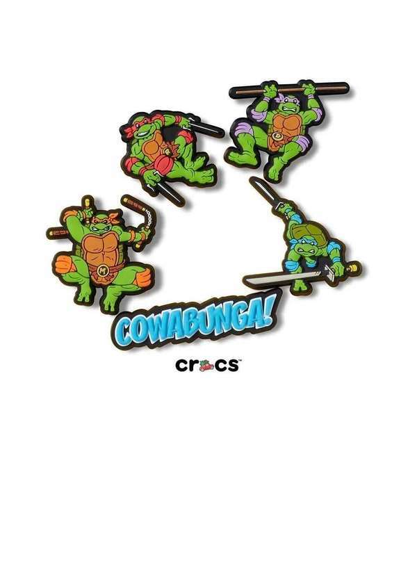 Crocs - Jibbitz Crocs Tartarugas Ninjas Pack com 5 Peças Multicolor Multicores