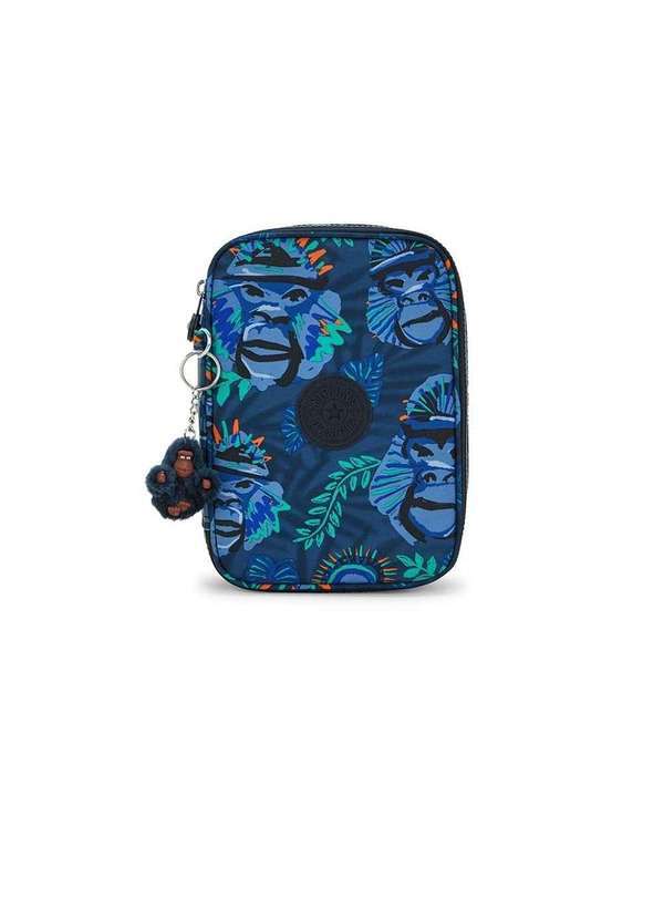 Kipling - Estojo Kipling 100 Pens Blue Monkey Fun Unica Azul