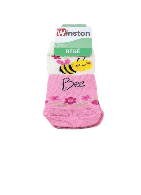 Pixolé - Meia Bebê Winston Bee 0250036-007 Rosa/Branco Rosa