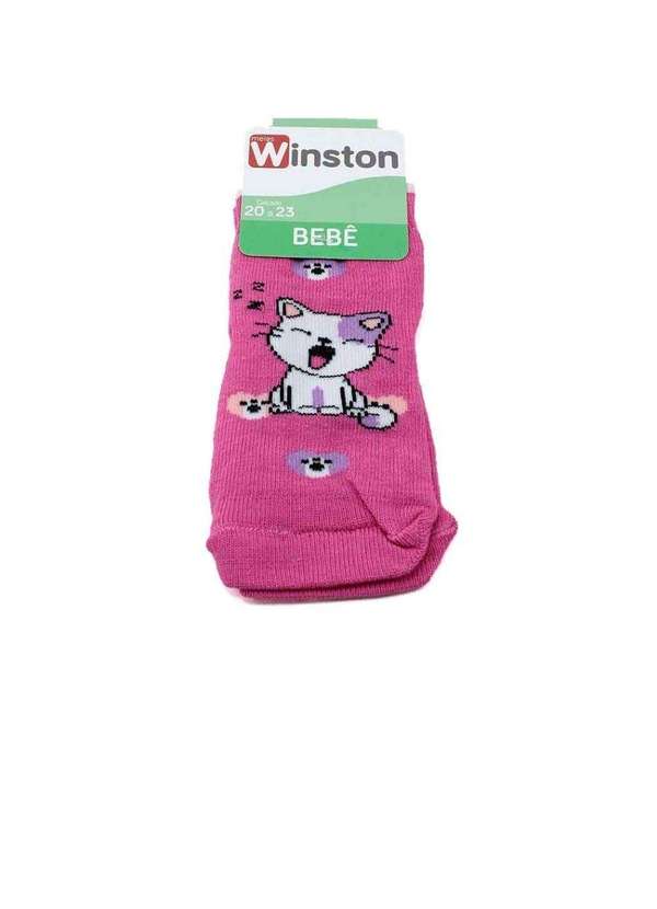 Pixolé - Meia Bebê Winston Cat 0250-008 Pink Rosa