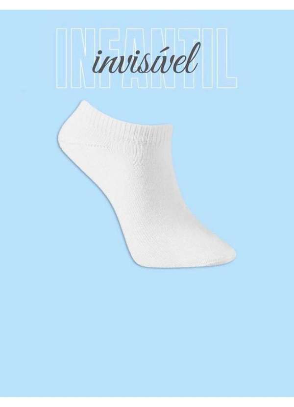 Pixolé - Meia Infantil Winston Cano Invisível 0411-001 Branco Branco 2