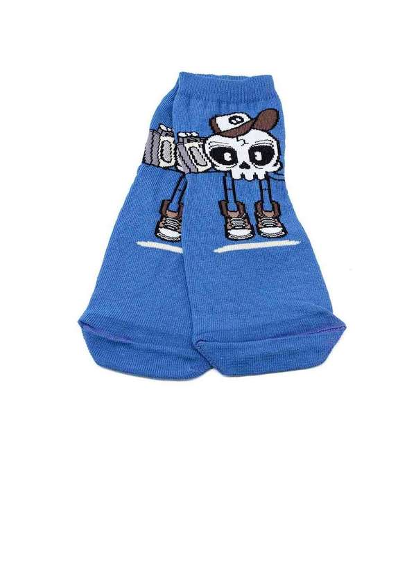 Pixolé - Meia Infantil Winston Caveira 0400036-017 Azul Azul 3