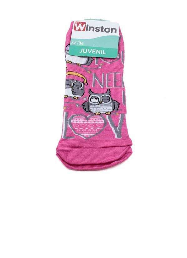 Pixolé - Meia Infantil Winston Coruja Love 0400036-008 Pink Rosa