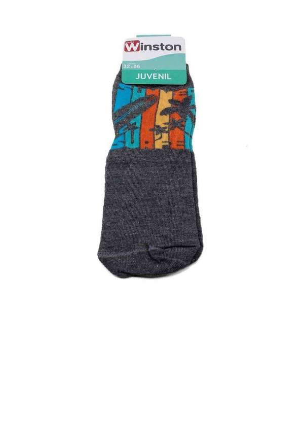 Pixolé - Meia Infantil Winston Summer Surf 0400036-013 Cinza Cinza