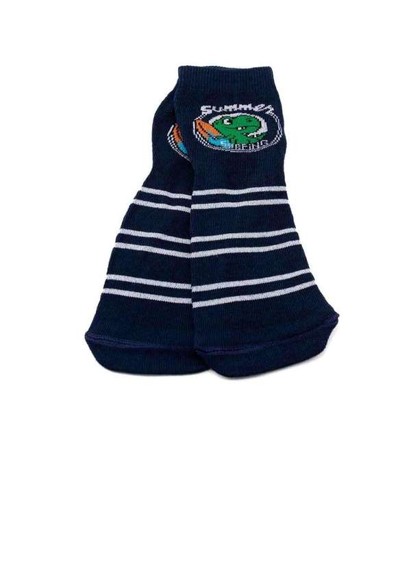 Pixolé - Meia Infantil Winston T-Rex Surfing 0300036-016 Marinho Azul 3