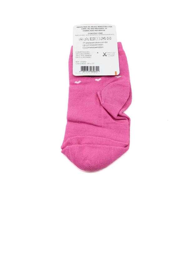 Pixolé - Meia Infantil Winston Urso Love 0300035-002 Pink Rosa 2