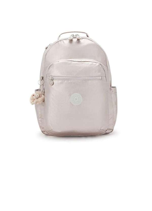 Kipling - Mochila Kipling Seoul Metallic Glow Bege Bege
