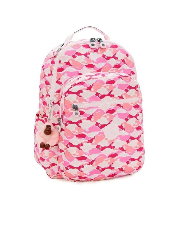 Kipling - Mochila Kipling Seoul Pink Palm Rosa Rosa 3