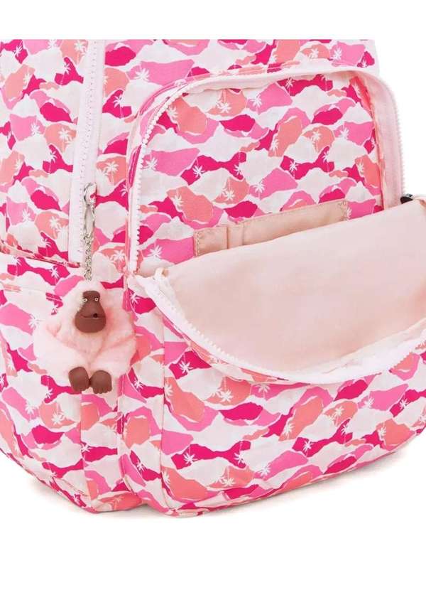 Kipling - Mochila Kipling Seoul Pink Palm Rosa Rosa 4