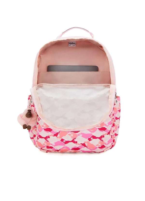 Kipling - Mochila Kipling Seoul Pink Palm Rosa Rosa 5