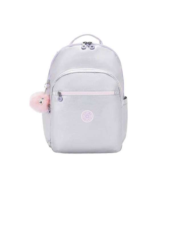 Kipling - Mochila Kipling Seoul Xl Silver Glow Met Prata Prata