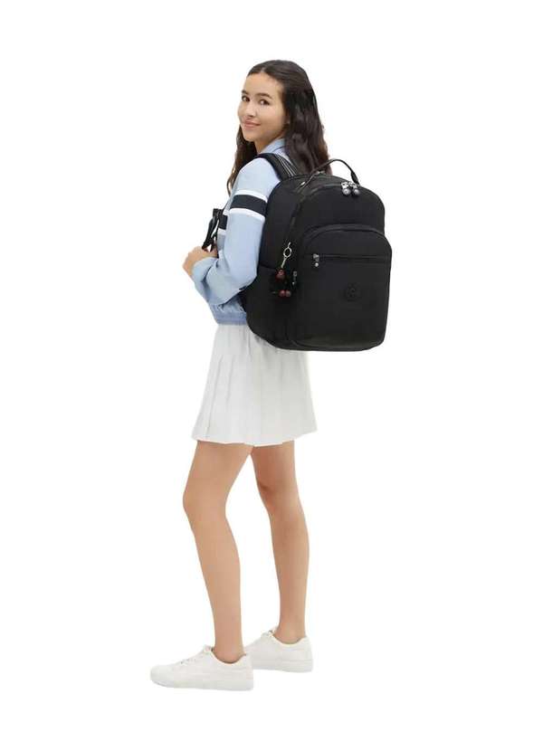Kipling - Mochila Kipling Seoul College Extra True Black Preto Preto 2