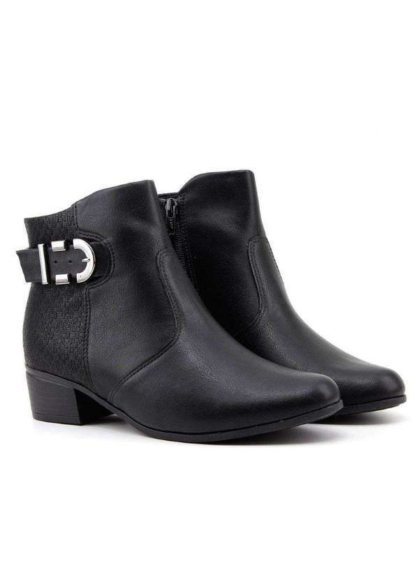 Comfortflex - Bota Cano Curto Comfortflex Preto Preto