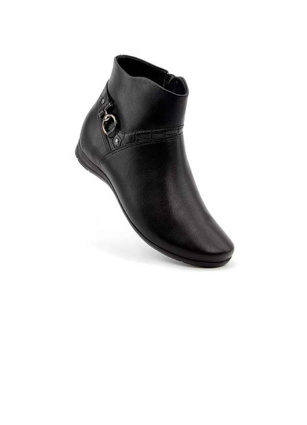 Comfortflex - Bota Cano Curto Comfortflex Salto Baixo Preto Preto 5