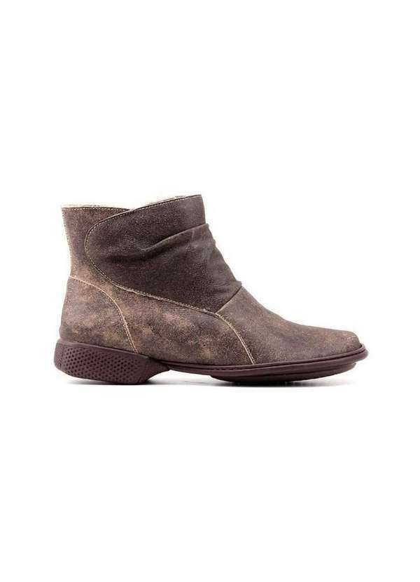 J.gean - Bota Cano Curto J.Gean Mahogany Ge0005 Couro Cafe Marrom
