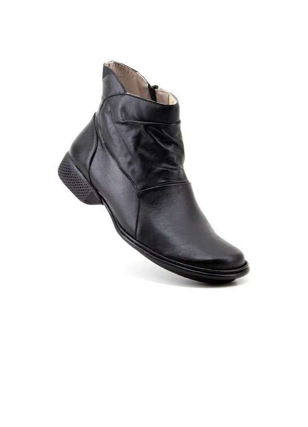 Bota Cano Curto Mahogany Ge0005 Couro Preto Preto