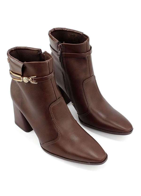 Mississipi - Bota Cano Curto Mississipi Salto Alto Marrom Marrom 4