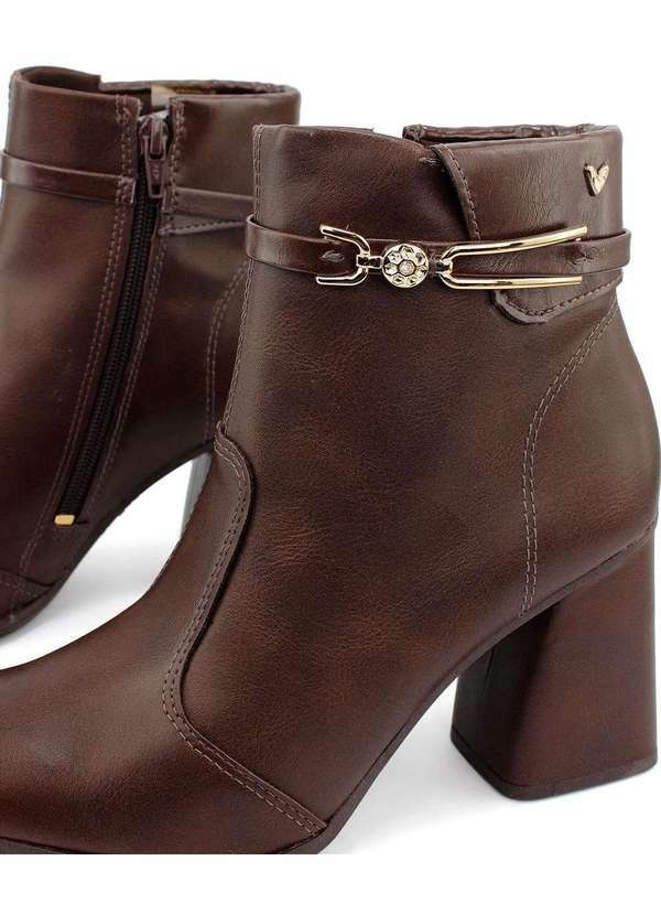 Mississipi - Bota Cano Curto Mississipi Salto Alto Marrom Marrom 6