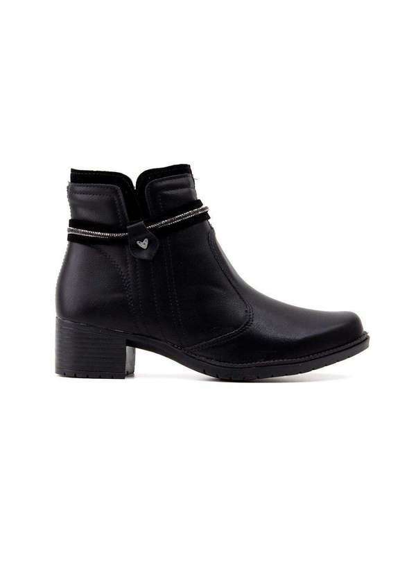 Mississipi - Bota Cano Curto Mississipi Salto Médio Mi853 Preto Preto