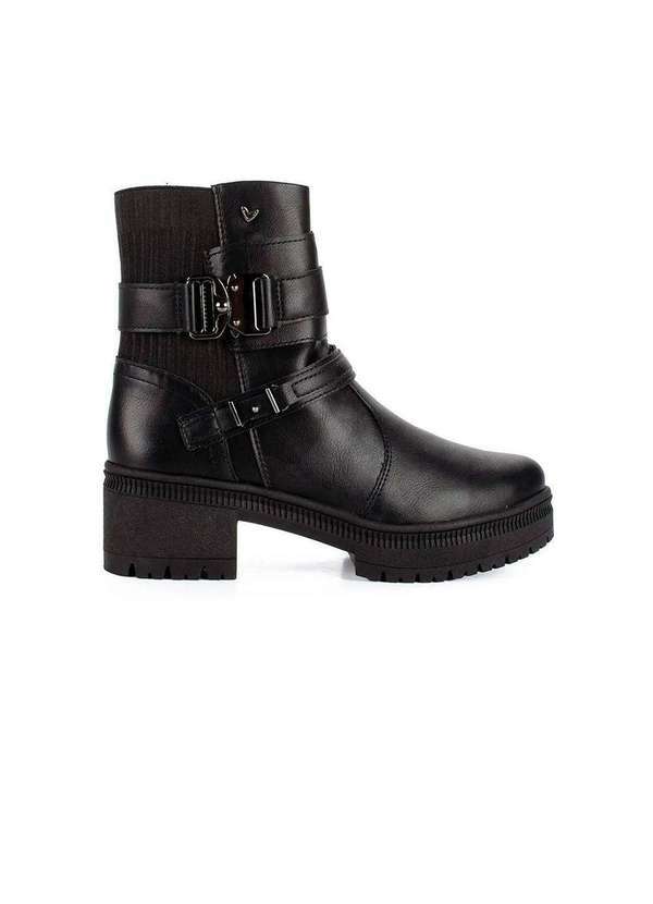 Mississipi - Bota Cano Curto Mississipi Salto Tratorado Preto Preto