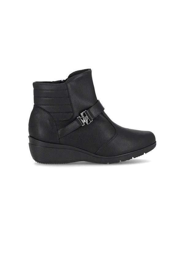 Piccadilly - Bota Cano Curto Piccadilly Anabela 117106 Preto Preto