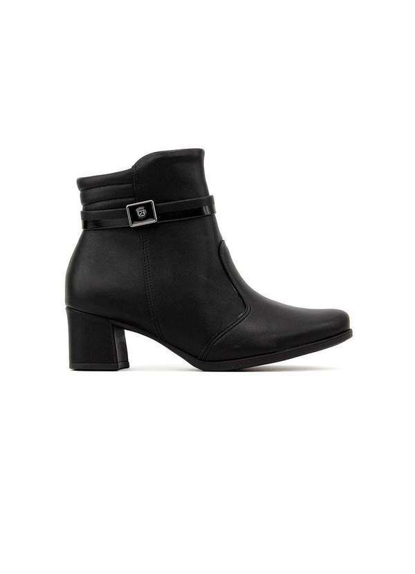 Piccadilly - Bota Cano Curto Piccadilly Salto Médio Preto Preto