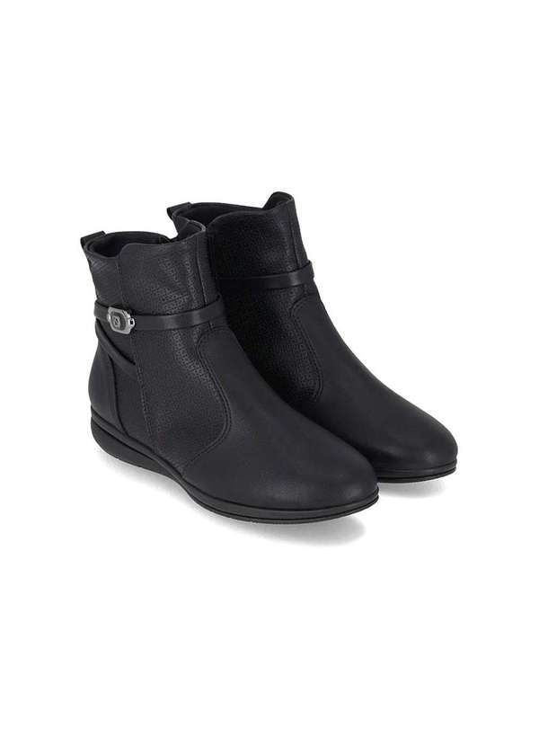 Piccadilly - Bota Cano Curto Piccadilly Sandy Anabela Baixo Preto Preto 2