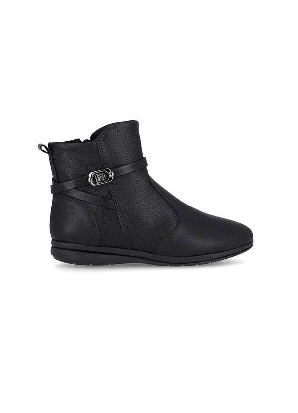 Piccadilly - Bota Cano Curto Piccadilly Sandy Anabela Baixo Preto Preto 4