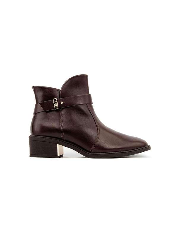 Ramarim - Bota Cano Curto Ramarim Sela Couro Cafe Marrom