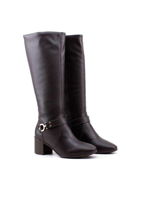 Bottero - Bota Cano Longo Bottero Couro Preto Marrom Marrom