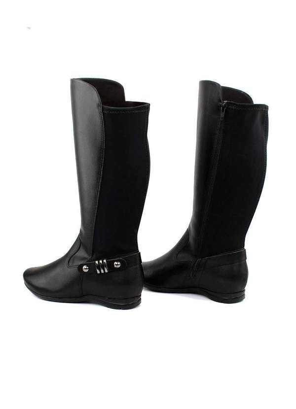 Comfortflex - Bota Cano Longo Comfortflex Anabela Preto Preto 3