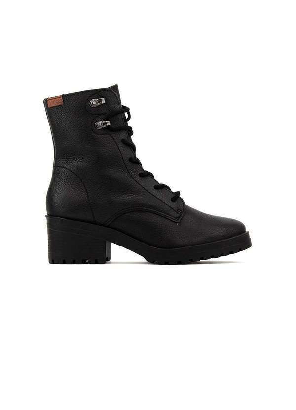 Bottero - Bota Coturno Bottero Salto Médio Couro Preto Preto