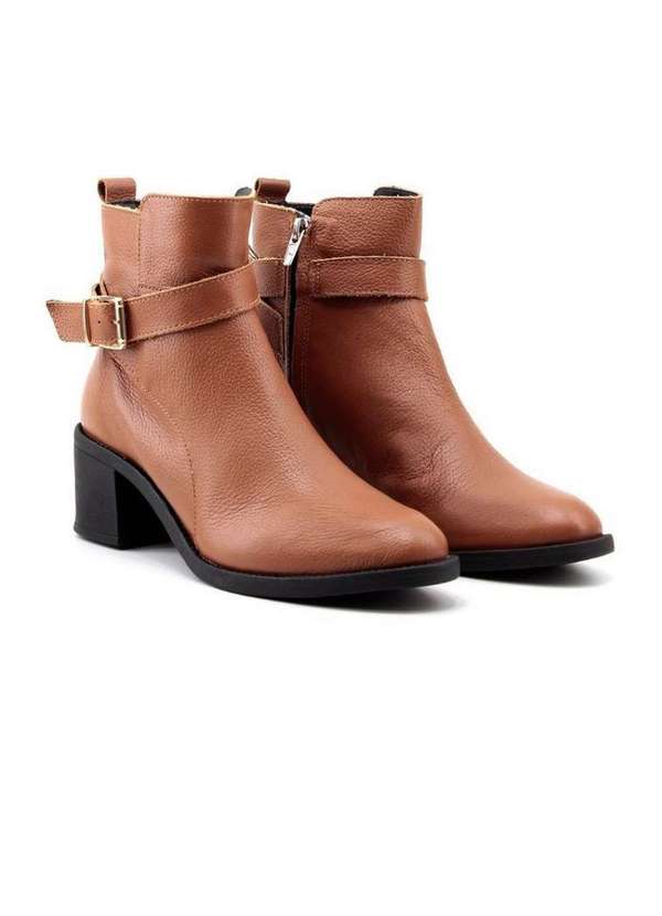 Lia Line - Bota Lia Line Cano Curto Couro 2309-71644 Marrom Marrom 3