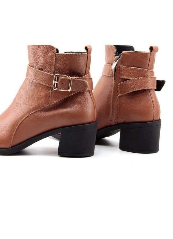 Lia Line - Bota Lia Line Cano Curto Couro 2309-71644 Marrom Marrom 4