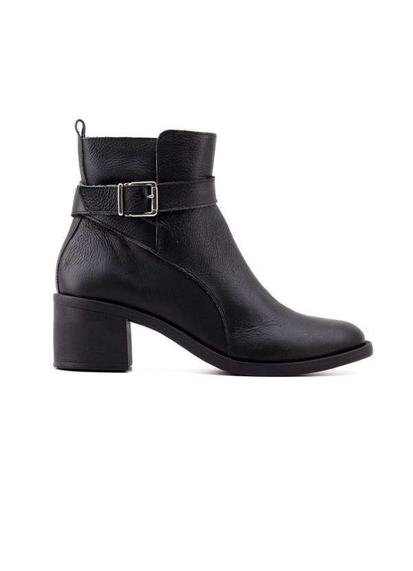 Lia Line - Bota Lia Line Cano Curto Couro 2309-71644 Preto Preto