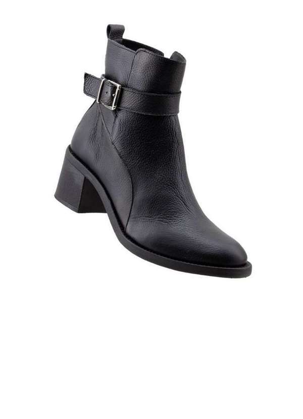 Lia Line - Bota Lia Line Cano Curto Couro 2309-71644 Preto Preto 2