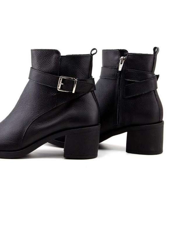 Lia Line - Bota Lia Line Cano Curto Couro 2309-71644 Preto Preto 4