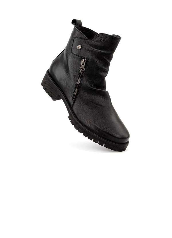 Pixolé - Coturno Pixolé Salto Tratorado Couro Preto Preto