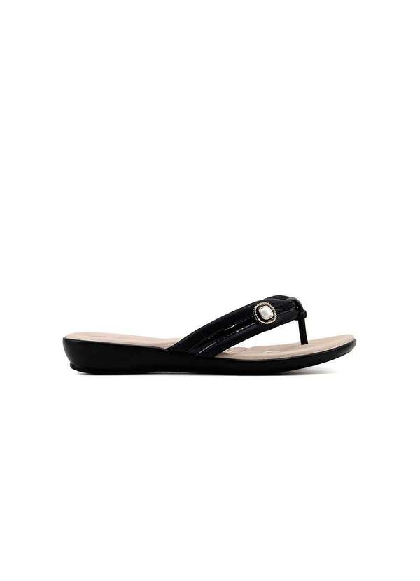 Piccadilly - Chinelo Feminino Piccadilly Camila Wide Fit Preto Preto 1