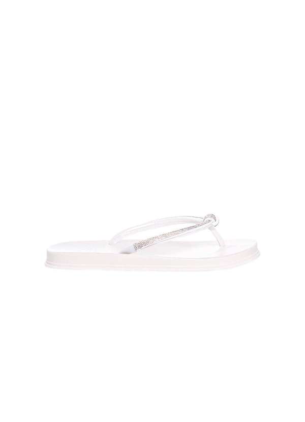 Pixolé - Chinelo Feminino Pixolé Strass Off White Branco