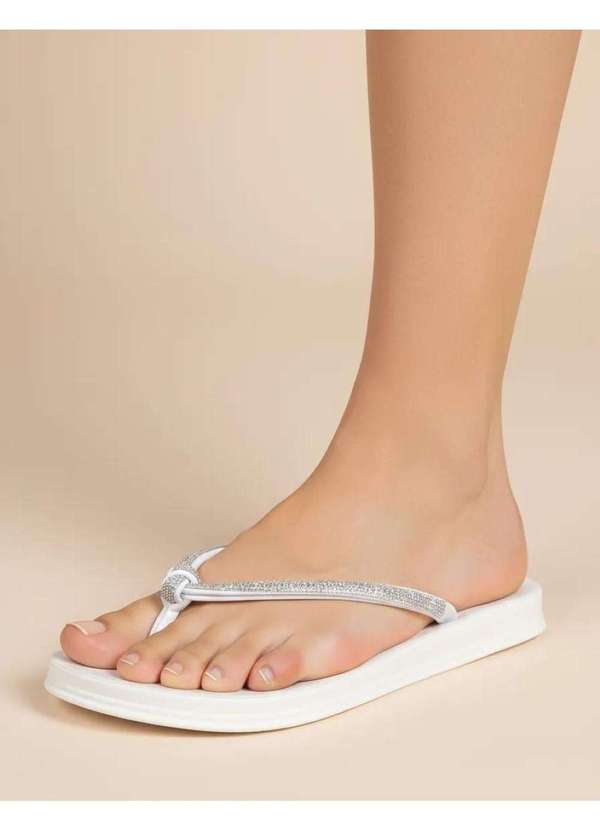 Pixolé - Chinelo Feminino Pixolé Strass Off White Branco 3