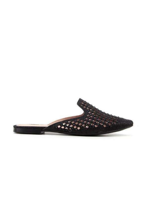 Pixolé - Mule Bico Fino Pixolé Couro 10106 Preto Preto