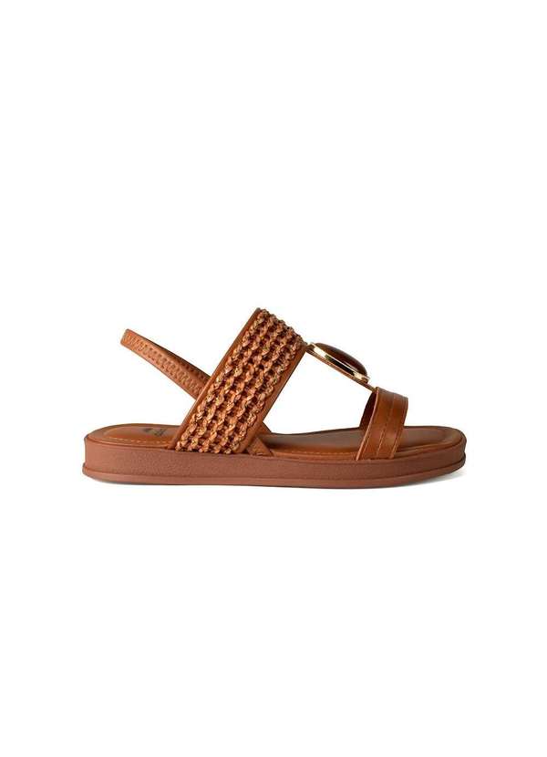 Dakota - Sandália Dakota Flatform Tira Tramada Caramelo Marrom 14