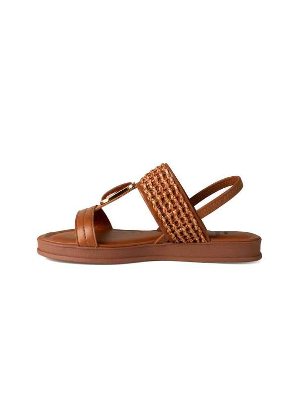 Dakota - Sandália Dakota Flatform Tira Tramada Caramelo Marrom 4