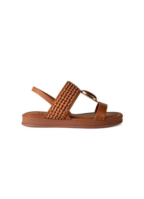 Dakota - Sandália Dakota Flatform Tira Tramada Caramelo Marrom 8