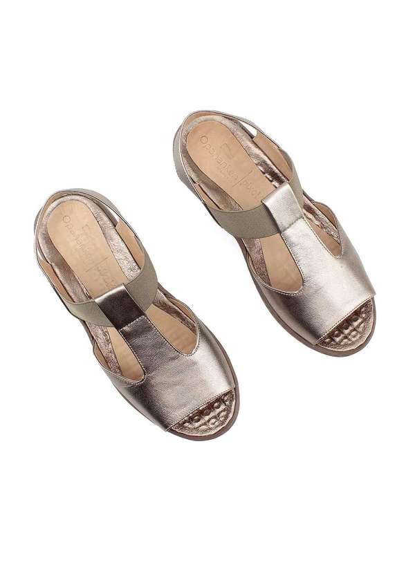 Opananken - Sandália Feminina Opananken Taiga Prata Velho Bronze 3