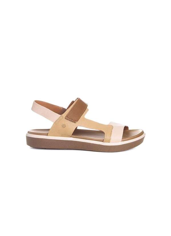 Itapua - Sandália Flatform New Face Couro. Creme Bege 1