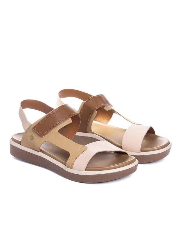 Itapua - Sandália Flatform New Face Couro. Creme Bege 3