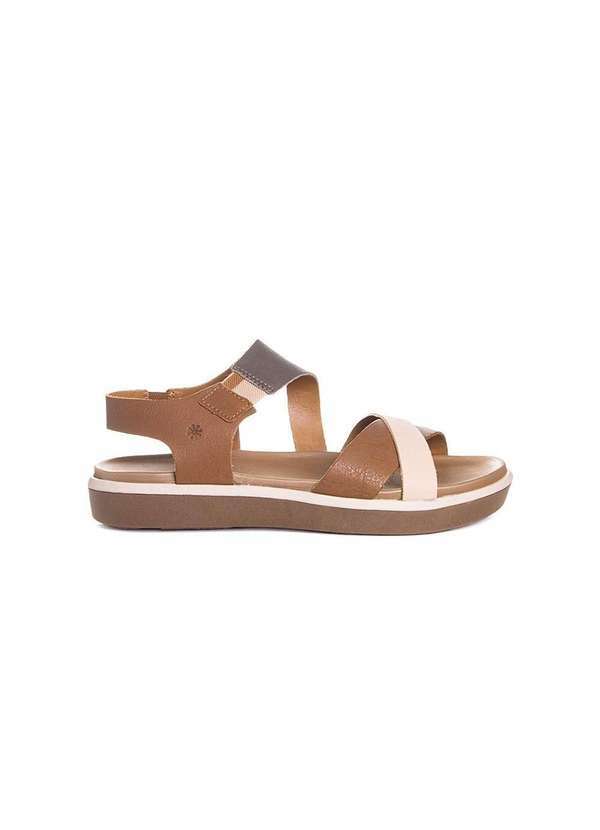 Itapua - Sandália Flatform New Face Couro. Whisky Marrom