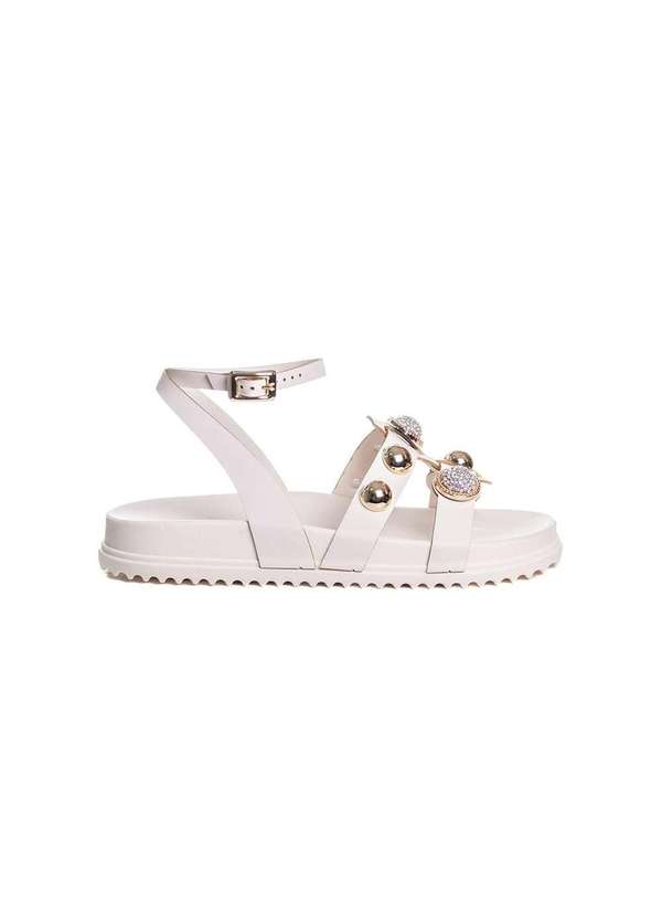 Pixolé - Sandália Flatform Pixolé Off White Bege